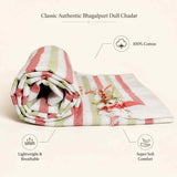 2D Bhagalpuri Dull Chadar – Lightweight Pure Cotton Blanket - Classic ( 94×50 in )