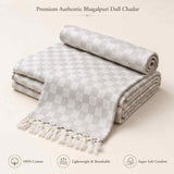 3D Bhagalpuri Dull Chadar – Lightweight Pure Cotton Blanket - Classic ( 94×50 in )
