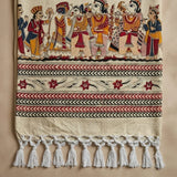 Madhubani Hand Painting Bhagalpuri Dull Chaddar- Pure Silk Blanket