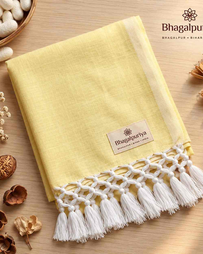 Plain Bhagalpuri Dull Chadar – Lightweight Pure Cotton Blanket - Classic ( 94×50 in )